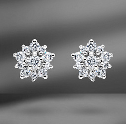 продажа Золотые серьги с бриллиантами 0.50 Ct в салоне «Emporium Gold»