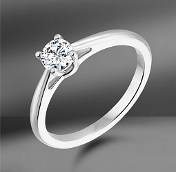 продажа Кольцо из платины Cartier Solitaire c бриллиантом 0.35 Ct в салоне «Emporium Gold»