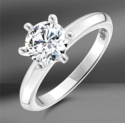 продажа Золотое кольцо с бриллиантом 1.36 Ct в салоне «Emporium Gold»