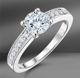 продажа Золотое кольцо с бриллиантами 1.09 Ct (Eu 53) в салоне «Emporium Gold»