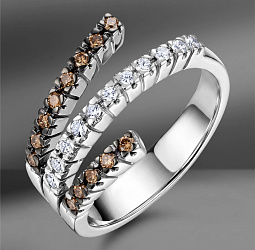 продажа Золотое кольцо с бриллиантами 0.37 Ct (Eu 57) в салоне «Emporium Gold»