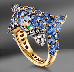 продажа Золотое кольцо Emporium Gold с сапфирами 7.67 Ct и бриллиантами в салоне «Emporium Gold»