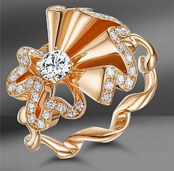 продажа Золотое кольцо с бриллиантами Dior Archi в салоне «Emporium Gold»