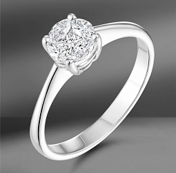 продажа Золотое кольцо с бриллиантами 0.40 Ct (Eu 55) в салоне «Emporium Gold»