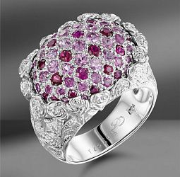 продажа Золотое кольцо с рубинами и сапфирами Carrera y Carrera Jazmin в салоне «Emporium Gold»