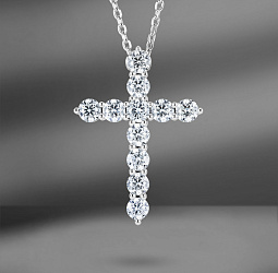 продажа Золотая подвеска Крест Emporium Gold с бриллиантами 3.58 Ct в салоне «Emporium Gold»