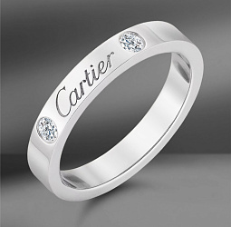 продажа Обручальное кольцо из платины C de Cartier (Eu 52) в салоне «Emporium Gold»