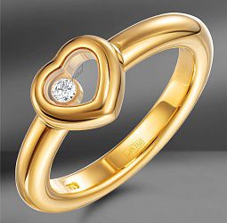 продажа Золотое кольцо Chopard Happy Heart 0.05 Ct в салоне «Emporium Gold»