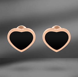 продажа Золотые серьги с ониксом Chopard Happy Hearts в салоне «Emporium Gold»