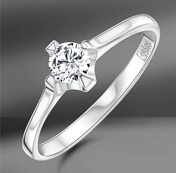 продажа Кольцо из золота с бриллиантом 0.26 Ct в салоне «Emporium Gold»