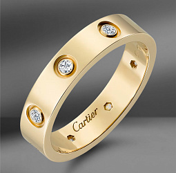 продажа Золотое кольцо с бриллиантами Cartier Love (Eu 52) в салоне «Emporium Gold»