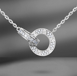 продажа Колье из белого золота Cartier Love c бриллиантами в салоне «Emporium Gold»