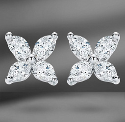 продажа Серьги из платины Tiffany & Co. Victoria с бриллиантами в салоне «Emporium Gold»