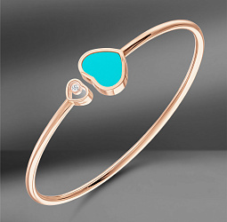 продажа Золотой браслет с бирюзой Chopard Happy Hearts в салоне «Emporium Gold»