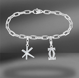 продажа Золотой браслет с шармами Cartier Double C Logo в салоне «Emporium Gold»