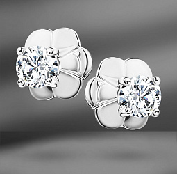 продажа Золотые пусеты Vettore с бриллиантами 0.48 Ct в салоне «Emporium Gold»