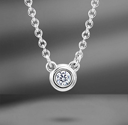 продажа Колье из серебра Tiffany & Co. с бриллиантом в салоне «Emporium Gold»