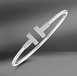 продажа Браслет из белого золота с бриллиантами Tiffany & Co. T в салоне «Emporium Gold»
