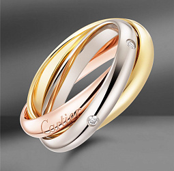 продажа Золотое кольцо с бриллиантами Cartier Trinity (Eu 51) в салоне «Emporium Gold»