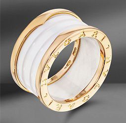 продажа Золоте кольцо Bvlgari B.Zero1 Ceramic в салоне «Emporium Gold»