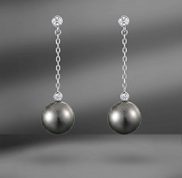 продажа Золотые серьги с жемчугом Mikimoto в салоне «Emporium Gold»