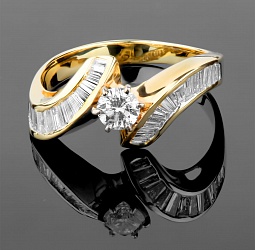 продажа Золотое кольцо с бриллиантами 1.20Ct в салоне «Emporium Gold»
