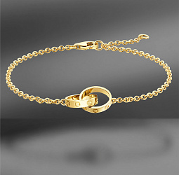 продажа Браслет из желтого золота Cartier Love on chain в салоне «Emporium Gold»