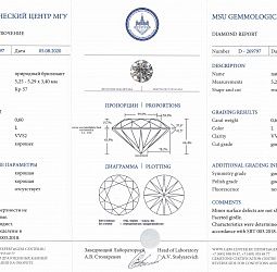 Продажа Природный бриллиант 0.6Ct L/VVS2, "Круг" 