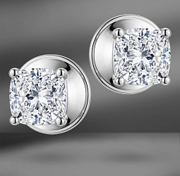 продажа Пусеты из платины с бриллиантами 2.10 Ct GIA в салоне «Emporium Gold»