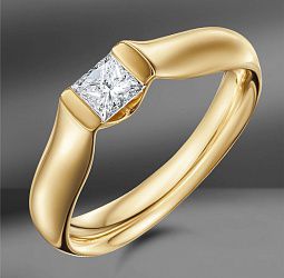 продажа Золотое кольцо с бриллиантом Luca Carati в салоне «Emporium Gold»