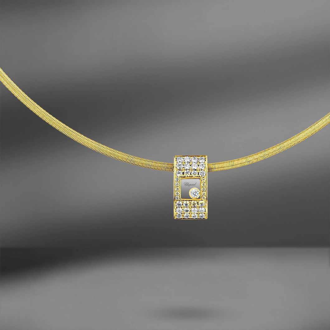 Золотое колье Chopard Happy Diamonds 420mm купить в Москве