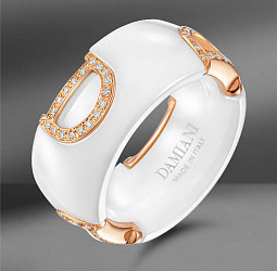 продажа Золотое кольцо с керамикой Damiani D.Icon (Eu 56) в салоне «Emporium Gold»