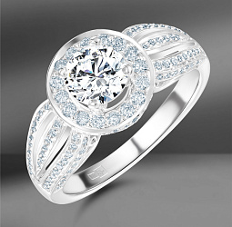 продажа Золотое кольцо с бриллиантами 1.71 Ct в салоне «Emporium Gold»