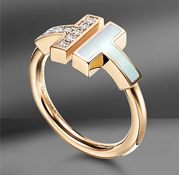 продажа Золотое кольцо с перламутром Tiffany & Co. T в салоне «Emporium Gold»