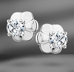 продажа Пусеты из белого золота с бриллиантами 0.50 Ct в салоне «Emporium Gold»