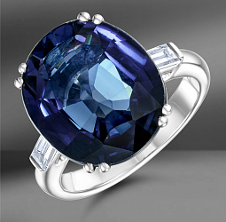 продажа Золотое кольцо с сапфиром 9.86 Ct и бриллиантами в салоне «Emporium Gold»