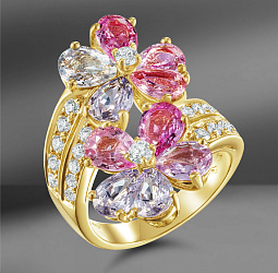 продажа Золотое кольцо с сапфирами Bvlgari Flower в салоне «Emporium Gold»